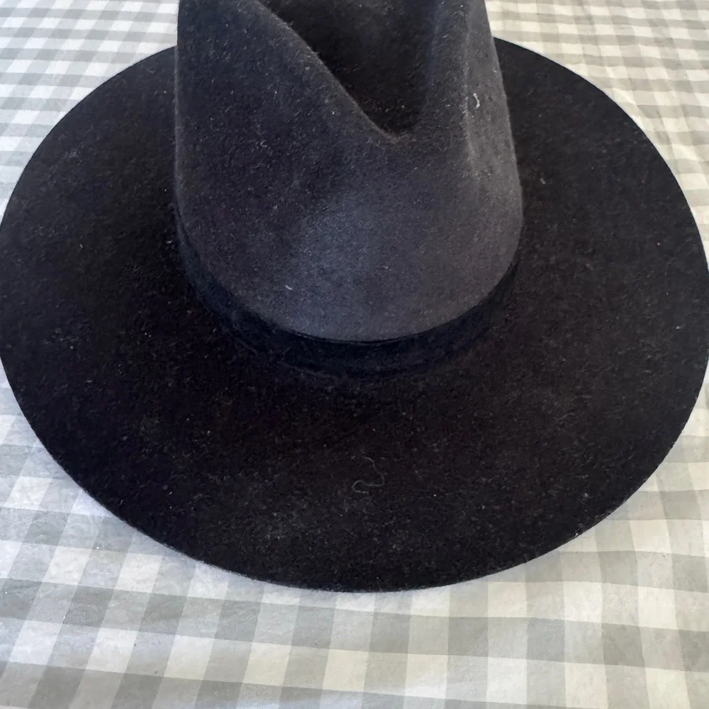Janessa Leone Black Wide Brim Hat